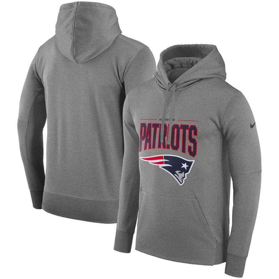 New England Patriots Nike Sideline Property of Performance Pullover Hoodie Gray,We sell and wholesale New England Patriots Nike Sideline Property of Performance Pullover Hoodie Gray on line form chian!